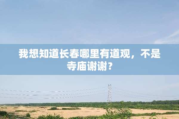我想知道长春哪里有道观，不是寺庙谢谢？