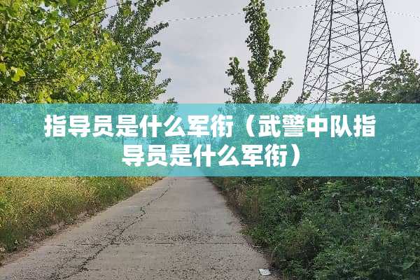 指导员是什么军衔（**中队指导员是什么军衔）