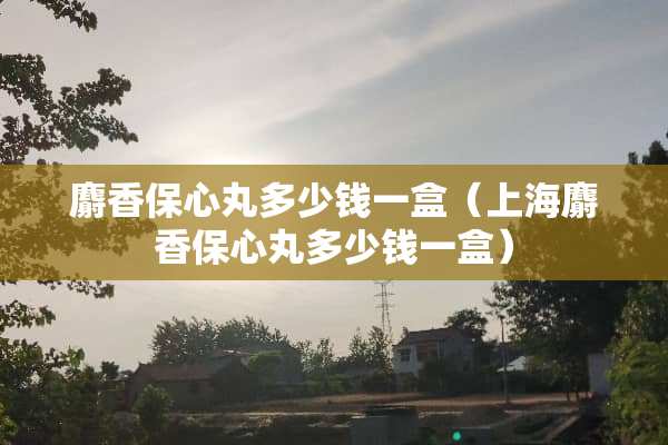 麝香保心丸多少钱一盒（上海麝香保心丸多少钱一盒）