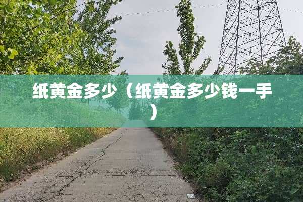 纸黄金多少（纸黄金多少钱一手）