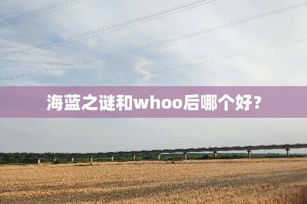 海蓝之谜和whoo后哪个好？