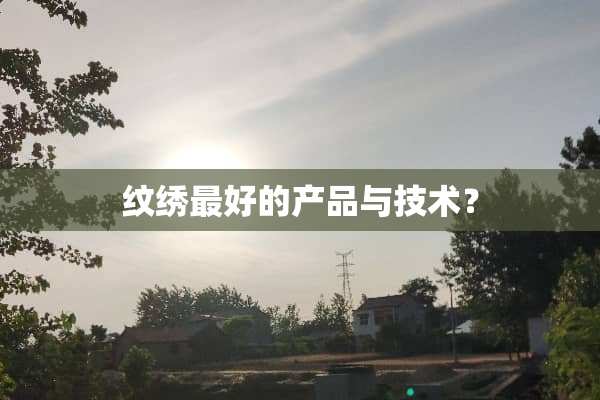 纹绣最好的产品与技术？