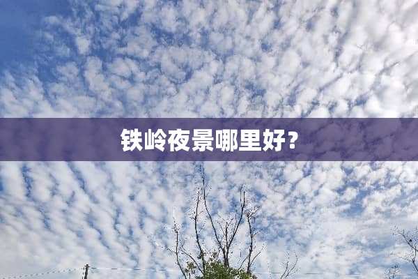 铁岭夜景哪里好？