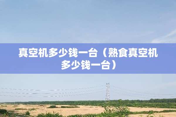 真空机多少钱一台（熟食真空机多少钱一台）