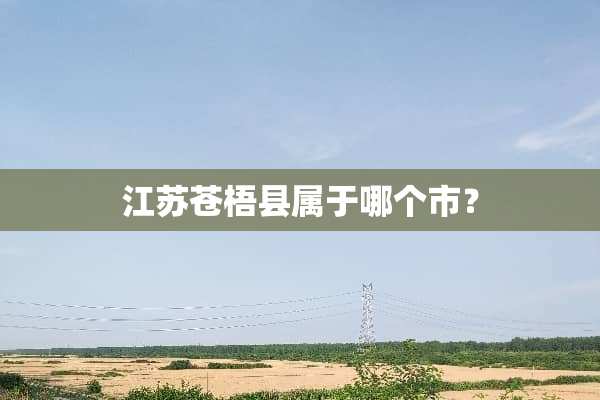 江苏苍梧县属于哪个市？