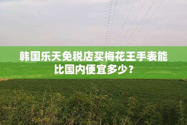 韩国乐天免税店买梅花王手表能比国内便宜多少？