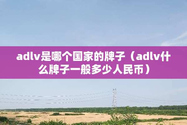 adlv是哪个国家的牌子（adlv什么牌子一般多少人民币）