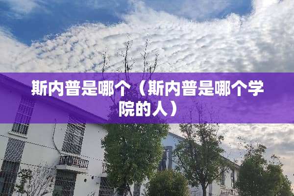 斯内普是哪个（斯内普是哪个学院的人）