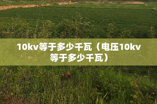 10kv等于多少千瓦（电压10kv等于多少千瓦）