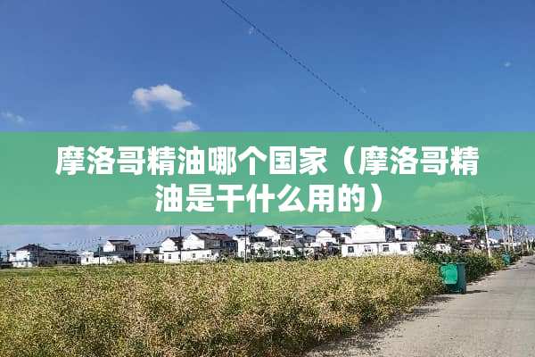 摩洛哥精油哪个国家（摩洛哥精油是干什么用的）