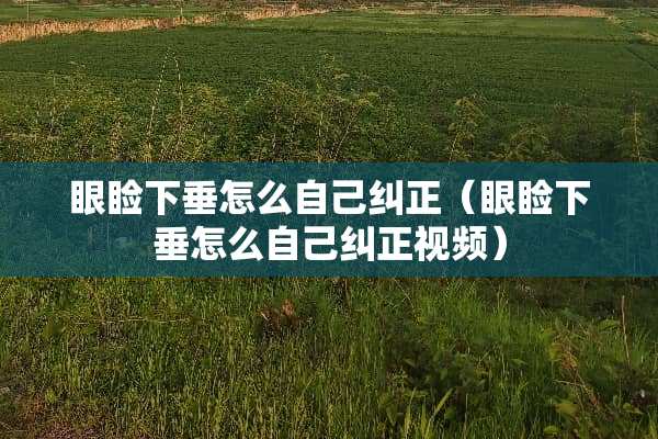 眼睑下垂怎么自己纠正（眼睑下垂怎么自己纠正视频）
