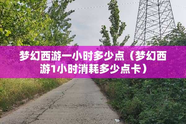 梦幻西游一小时多少点（梦幻西游1小时消耗多少点卡）