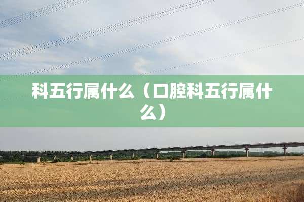科五行属什么（***五行属什么）