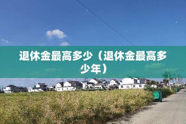 退休金最高多少（退休金最高多少年）
