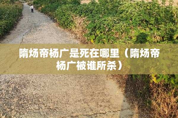 隋炀帝杨广是死在哪里（隋炀帝杨广被谁所杀）