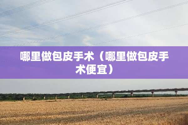 哪里做包皮手术（哪里做包皮手术便宜）