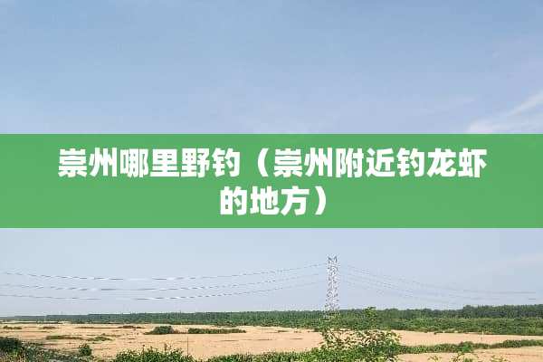 崇州哪里野钓（崇州附近钓龙虾的地方）