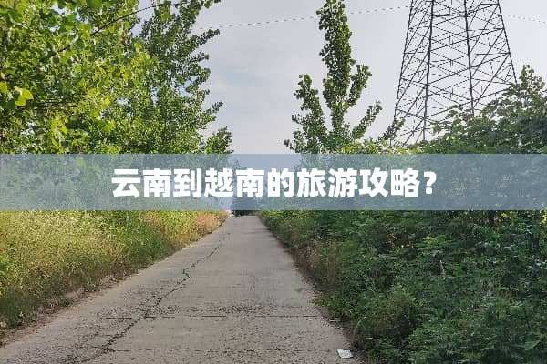 云南到越南的旅游攻略？