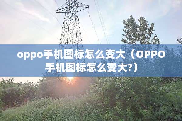 oppo手机图标怎么变大（OPPO手机图标怎么变大?）