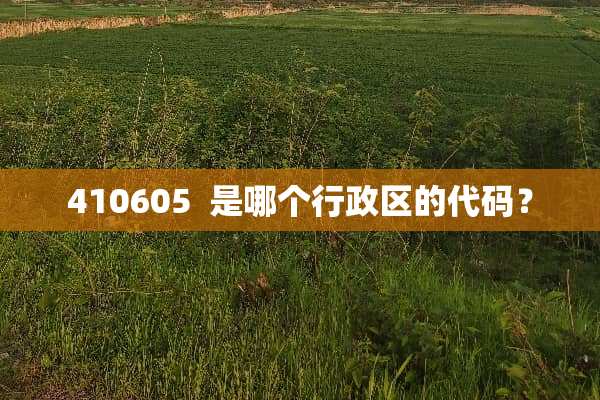 410605  是哪个行政区的代码？
