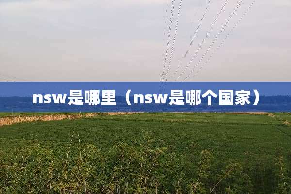 nsw是哪里（nsw是哪个国家）