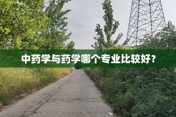 中药学与药学哪个专业比较好？