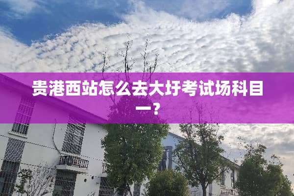 贵港西站怎么去大圩考试场科目一？