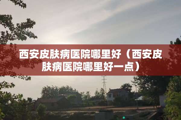西安皮肤病医院哪里好（西安皮肤病医院哪里好一点）