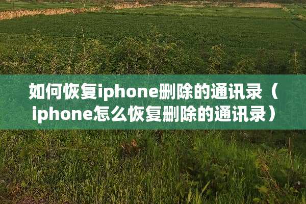如何恢复iphone删除的通讯录（iphone怎么恢复删除的通讯录）