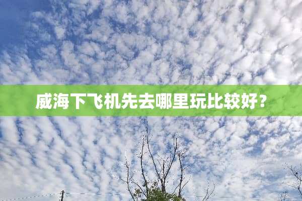威海下飞机先去哪里玩比较好？