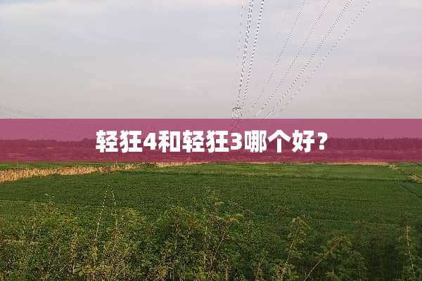 轻狂4和轻狂3哪个好？