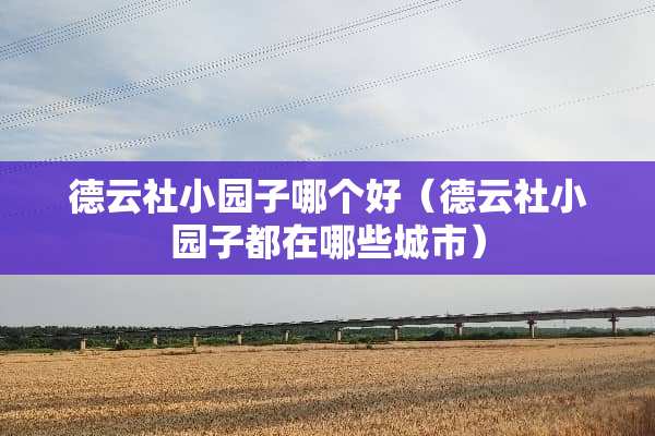 德云社小园子哪个好（德云社小园子都在哪些城市）