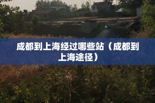 成都到上海经过哪些站（成都到上海途径）