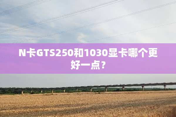 N卡GTS250和1030显卡哪个更好一点？