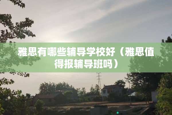 雅思有哪些辅导学校好（雅思值得报辅导班吗）