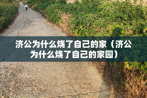 济公为什么烧了自己的家（济公为什么烧了自己的家园）