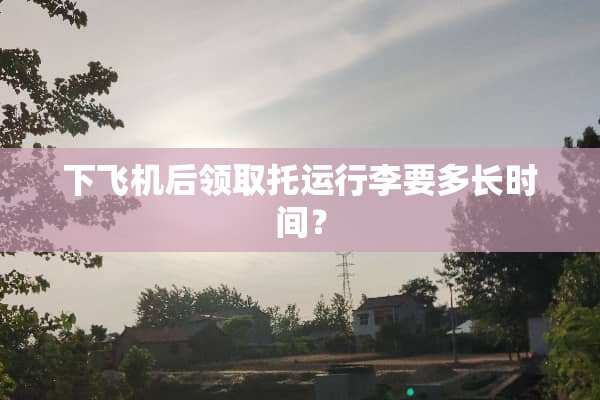 下飞机后领取托运行李要多长时间？
