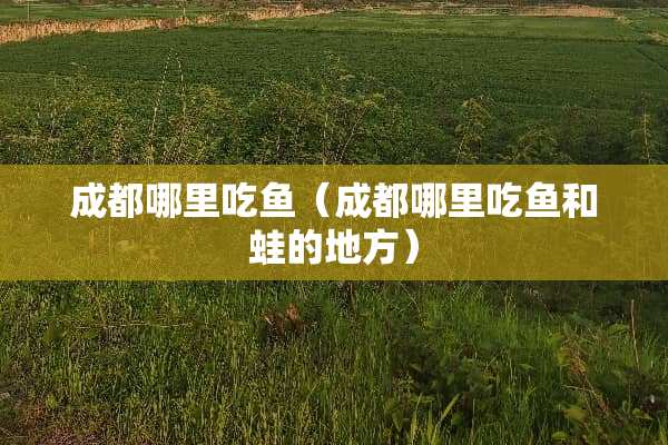 成都哪里吃鱼（成都哪里吃鱼和蛙的地方）