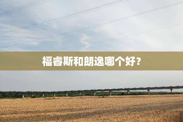 福睿斯和朗逸哪个好？