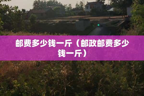 邮费多少钱一斤（邮政邮费多少钱一斤）