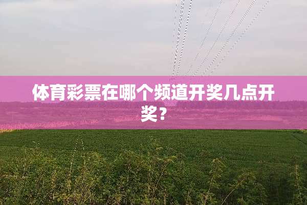体育**在哪个频道**几点**？