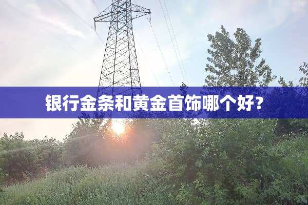 银行金条和黄金首饰哪个好？