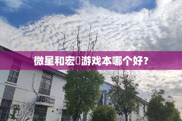 微星和宏碁游戏本哪个好？