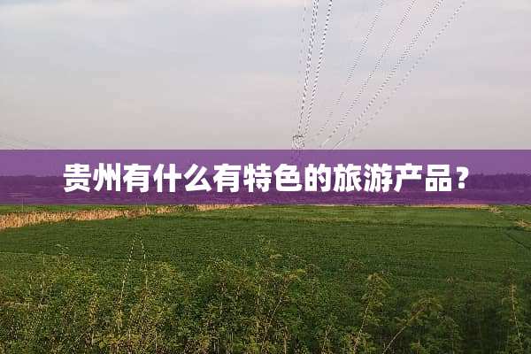 贵州有什么有特色的旅游产品？