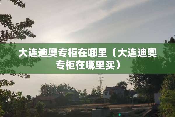 大连迪奥专柜在哪里（大连迪奥专柜在哪里买）