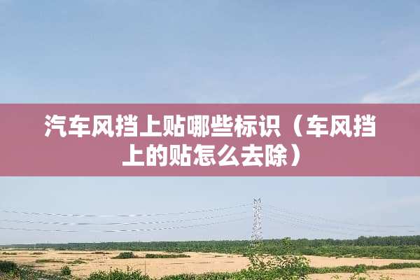 汽车风挡上贴哪些标识（车风挡上的贴怎么去除）
