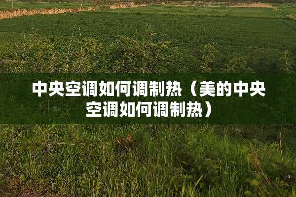 **空调如何调制热（美的**空调如何调制热）