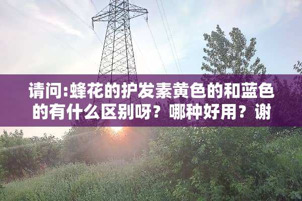 请问:蜂花的护发素黄色的和蓝色的有什么区别呀？哪种好用？谢谢？