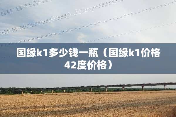 国缘k1多少钱一瓶（国缘k1价格42度价格）