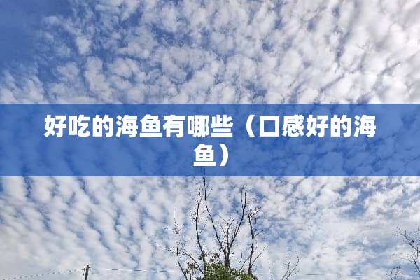 好吃的海鱼有哪些（口感好的海鱼）